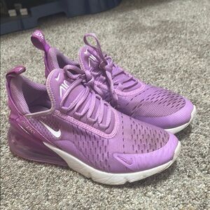 Nike Girls size 4 Purple Air Max 270 Shoes